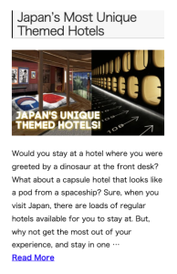 themed hotel Japan